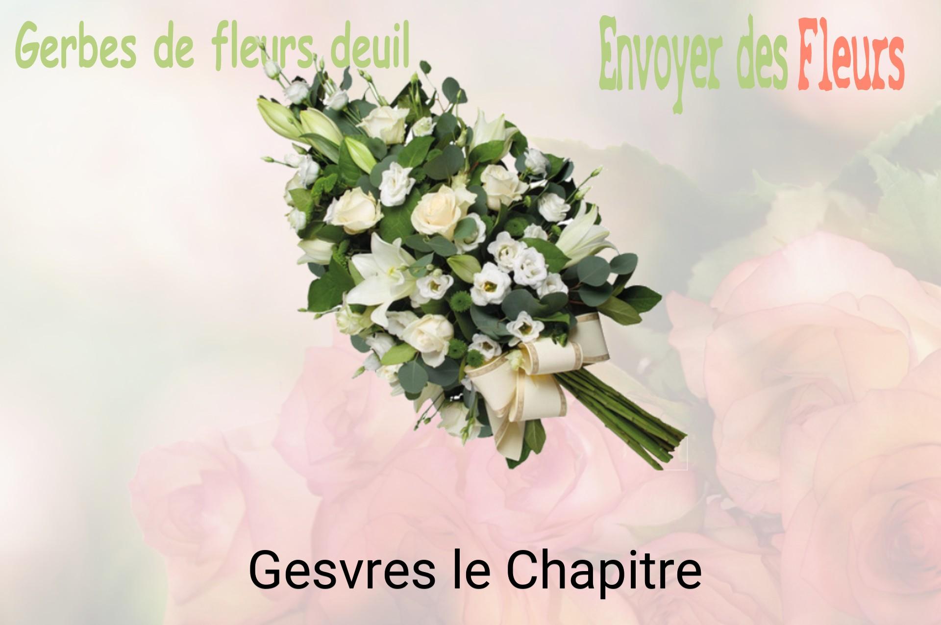 Gerbe de fleurs de deuil livrée à Gesvres-le-Chapitre